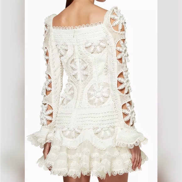 Zimmermann Whitewave Doily Mini Dress AU2 - Picture 2 of 15